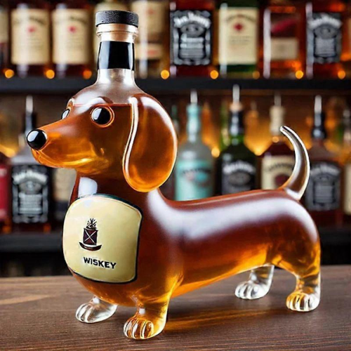 300ml whiskey decanter bald eagle, dachshund, owl, shaped bottle, eagle shapedDachshund E