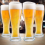 4 Pack Nucleated Pilsner Glasses for Drinking Bliss 16 oz 3