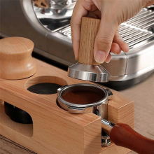 Coffee Tamper Espresso Stamp: Coffee Tamper Real Wood Handle, 51mm