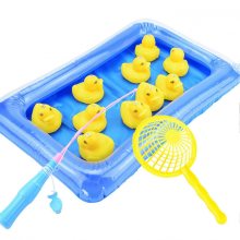 Duck Fishing Game Pond Pool with 10 Ducklings Set Kid Educational Preschool ToyDefault