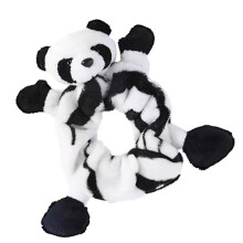 plüsch panda haarreifen mit pferdeschwanzhalter und dutt-