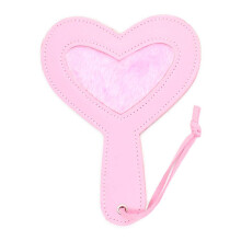Leather Horse Whip Pink Heart Shape Spank Paddle For BDSM Couples Women Adults Bedroom Toy