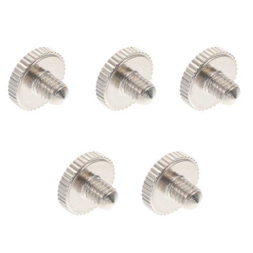 5-teiliges set trompetenschrauben mit ringgriff, zubehör (silber)