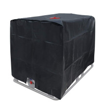 Protective Cover For IBC Tank 1000L Capacity Rainproof Sunshade With Insulating Foil And Access Flaps Black