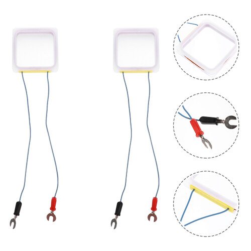 2 sets elektromagnetisch experiment met koperen spoel 1