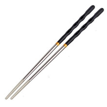 ZHOUBA 1 Pair Stainless Steel Chopsticks Anti-Warp Dishwasher Safe Reusable Chopsticks