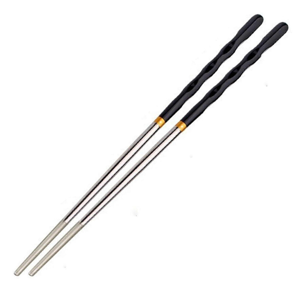 ZHOUBA 1 Pair Stainless Steel Chopsticks Anti-Warp Dishwasher Safe Reusable Chopsticks