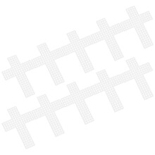 10 stuks plastic cross canvas bladen 7,8x5,5 cm voor borduren en DIY