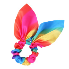 2 regenbogen haarband häschenohr ponyhalter mit quaste