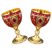 2 likörbecher retro- , geprägt, für spirituosen