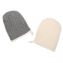 2 Stück Badehandschuh Luffa Duschhandschuh Natürlicher Peelingbadeschwamm