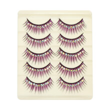 5 paar dicke falsche wimpern mit strasssteinen für bühne
