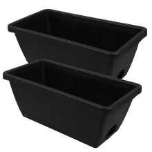 2 Sets Langer Pflanzbehälter Aus Kunststoff Für Garten Und Blumen