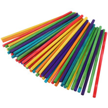 50 redondos de madera coloreados para manualidades y helados