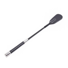 Black Leather Swatter Couple Training Whip Slave Spanking Horse Whip SM Sex Toy