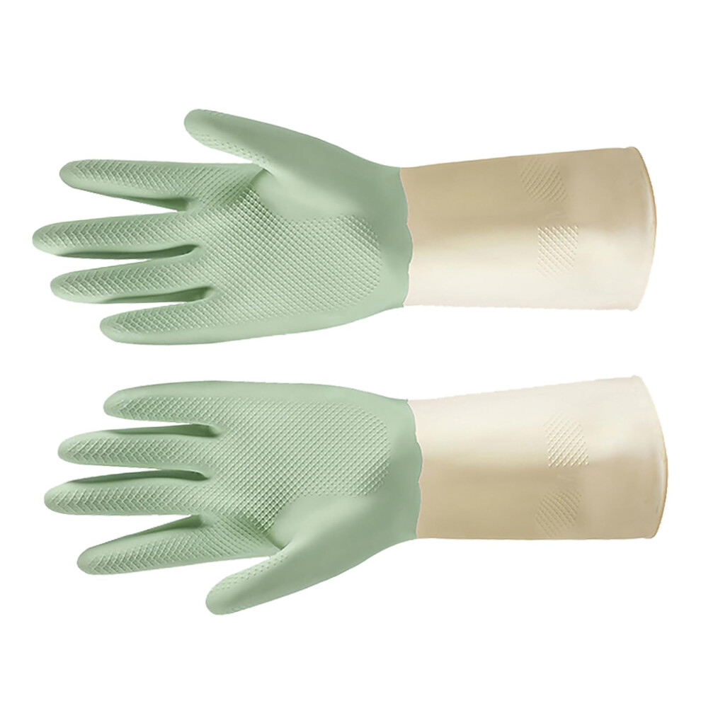 Latex Kitchen Gloves Medium Size Textured Grip Snug Fit Reusable Dishwashing Gloves-image-OPC-PKQPQVB-NEW