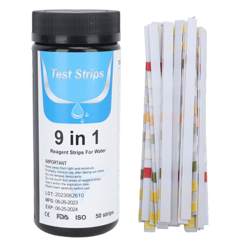 50 Strips pH Test Kit for Water Quality – Accurate 9-in-1 Testing Paper 1