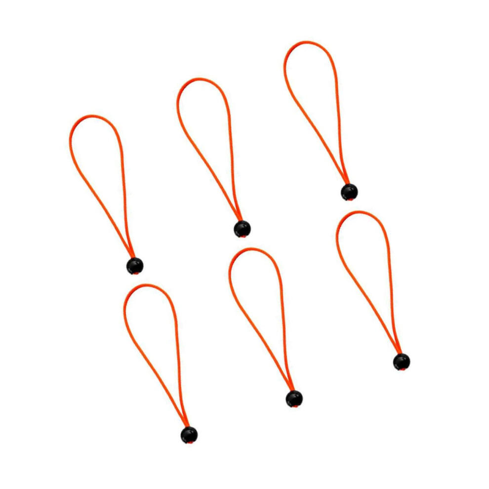 (Orange, 15cm) 6 Pieces Heavy Duty Ball Bungee Cord Tie down Cord Canopy Straps-image-OPC-PKQPRFF-NEW