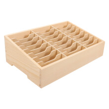 holz desktop aufbewahrungsbox mit fächern für handy und accessoires
