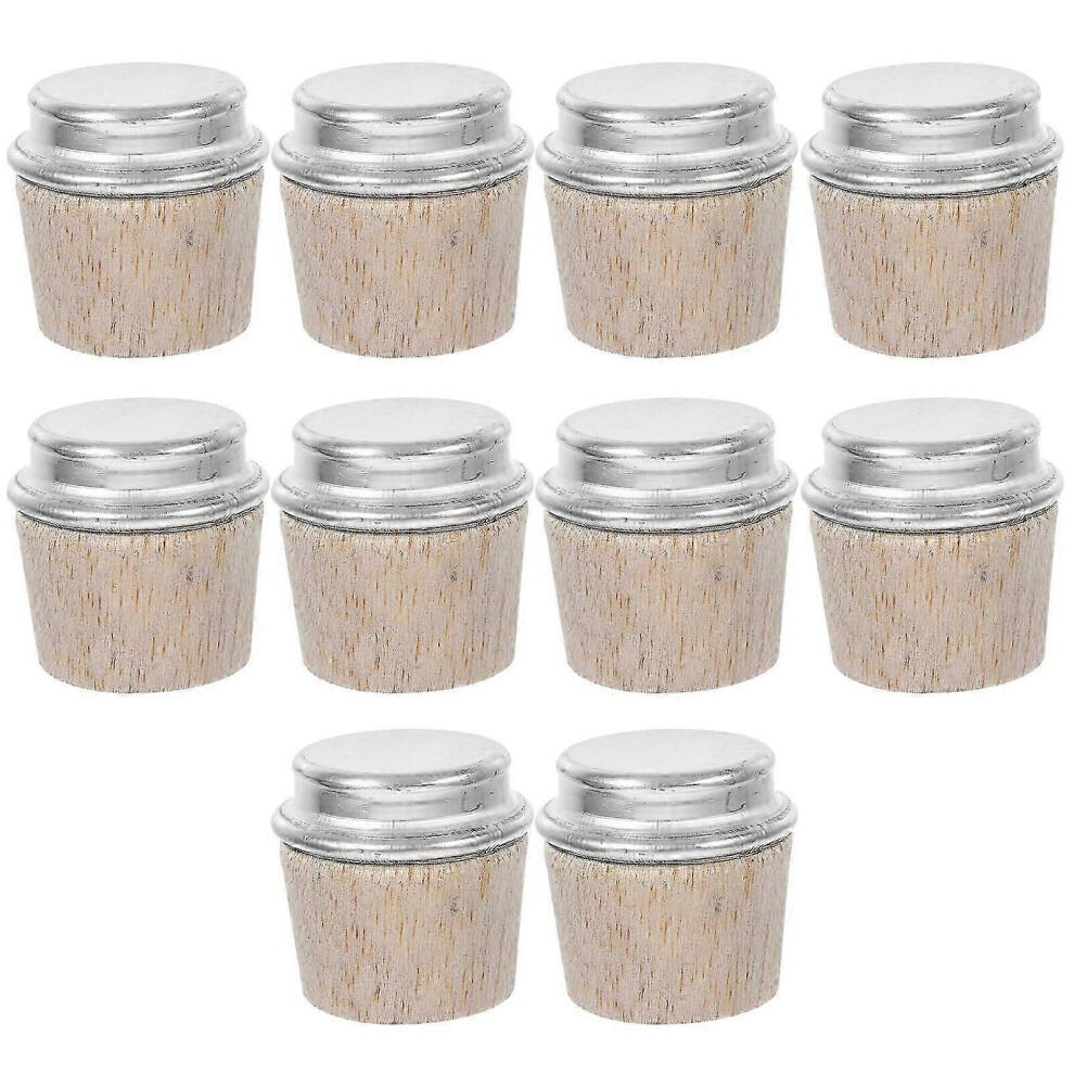 Set of 10 wooden stoppers for insulated bottles, kettles, boiling water
