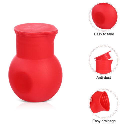 3Pcs Silicone Chocolate Melting Pot Red Microwave Baking Pouring Tool 2