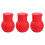 3Pcs Silicone Chocolate Melting Pot Red Microwave Baking Pouring Tool 2