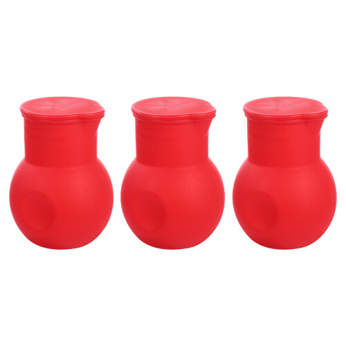 3Pcs Silicone Chocolate Melting Pot Red Microwave Baking Pouring Tool 1
