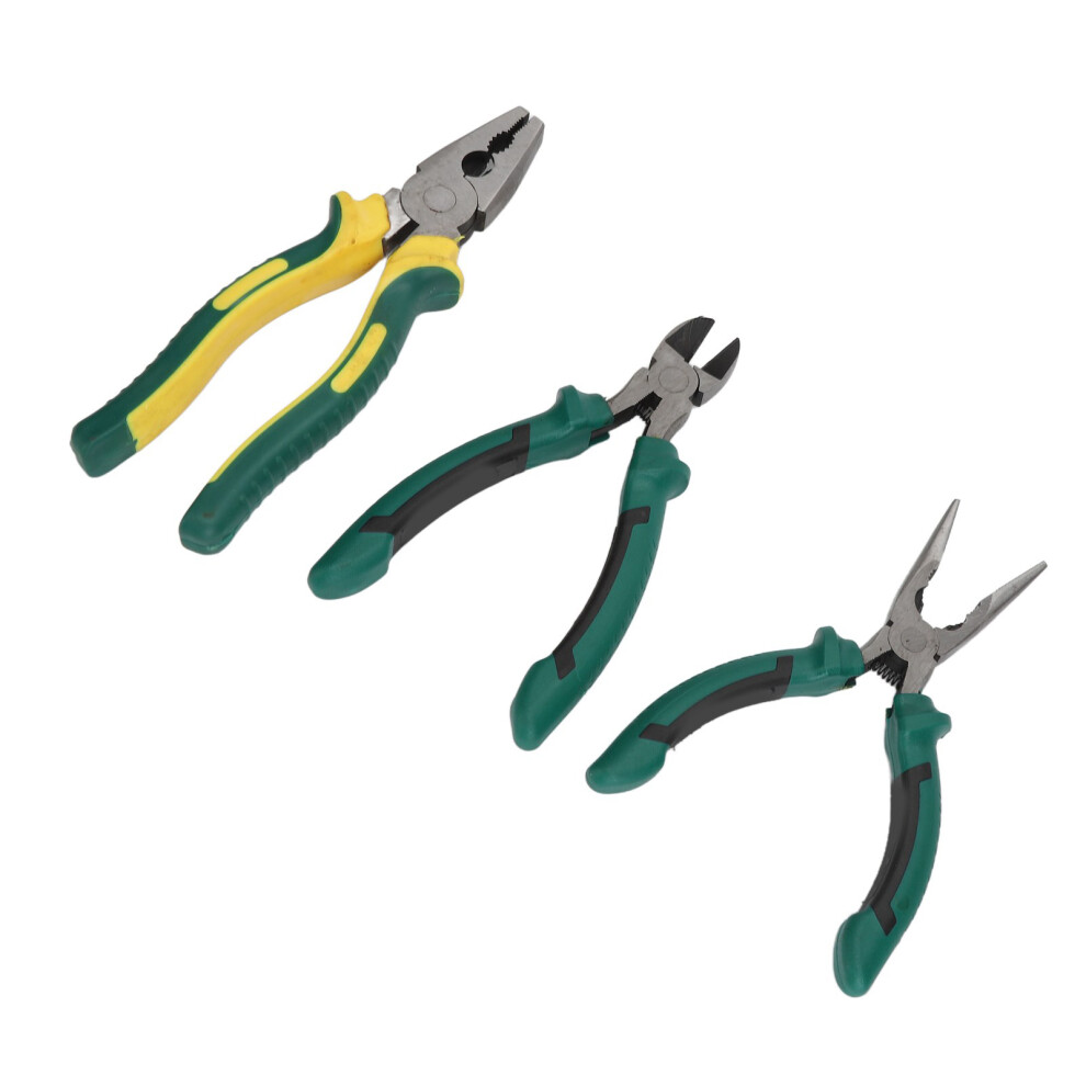 Multifunctional 3Pcs Plier Set: 6-Inch 8-Inch Needle Nose For Electricians 4671351663952