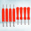 8 uds. herramienta reparación neumáticos, extractor válvulas rojo 10