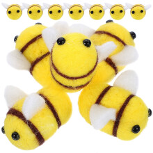 24 uds. accesorios de fieltro de lana abeja, para ropa y manualidades