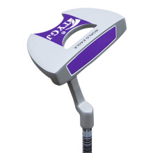 Zinc Alloy Head Golf Putter With Genuine Golf Club Grip, Half-Round Rubber Grip, Purple For Men And Women
