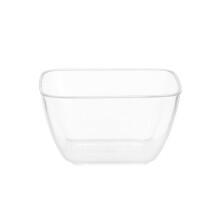 5 Piezas Bol Ensalada Desechable Plástico Transparente Cuadrado 70 Ml