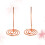 2 unidades metal rosa con aguja para 9