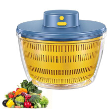 Electric Vegetable Washer And Salad Spinner Large Capacity Double-Layer Detachable Easy Cleaning Lettuce Fruits Veggies