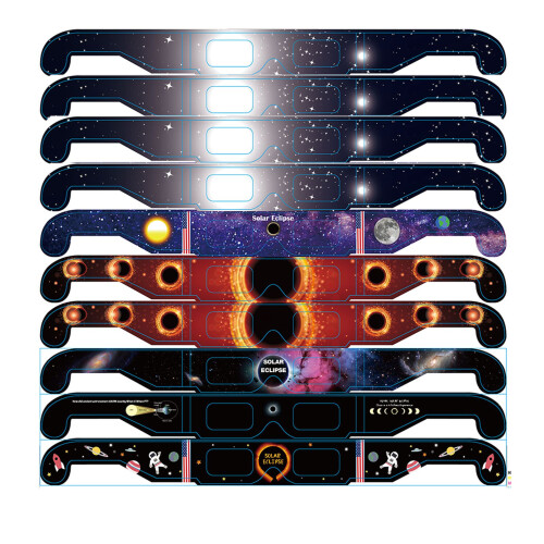 Solar Eclipse Glasses 10 Pcs Paper Frame Safe Sun 1
