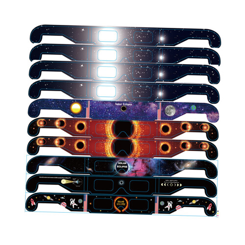 Solar Eclipse Glasses 10 Pcs Paper Frame Safe Sun