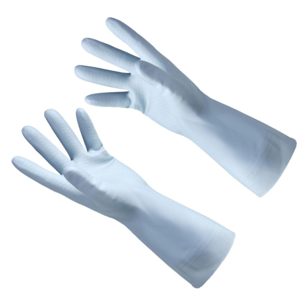 Dishwashing Gloves Blue Nitrile Kitchen Cleaning Gloves for Washing Up Protective Mitten Non-Slip Grip-image-OPC-PKQQMTH-NEW