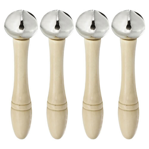 4er-pack einzelglocke, handrassel, klingel, musikgeschenk 2