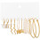 5 pares de pendientes mujer: , , con 1