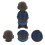 1Pc Blue Ceramic Monk Shape Tea Strainer Reusable Tea Infuser 7