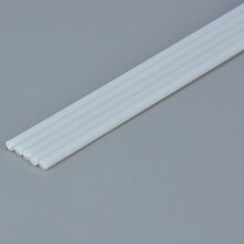 ABS Round Rods White Plastic Solid Rods 3x250mm And 4x250mm 50 Pcs