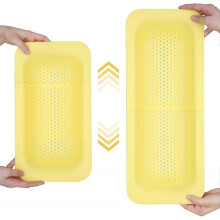 Over the Sink Colander Strainer Basket - Wash Vegetables and Fruits, Drain Cooked Pasta and Dry Dishes