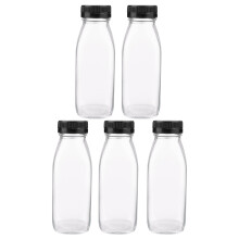 5Stk Glas Trinkflaschen Transparent Milchflaschen Für Getränke