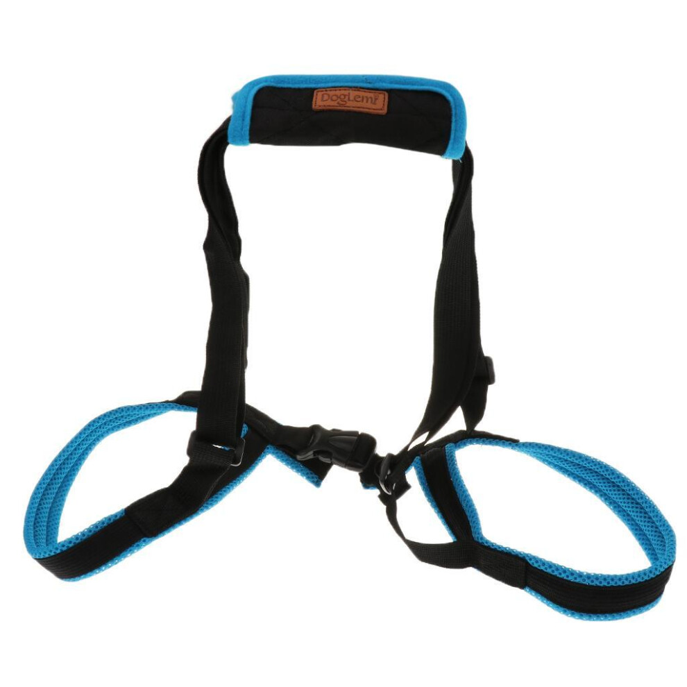 (Blue, S) Dog Hind Leg Auxiliary Belt Lift Harness Adjustable Support Aid for-image-OPC-PKQR28F-NEW