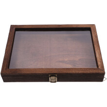 caja exposición vacía madera para