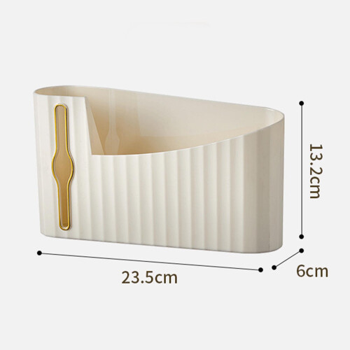 Cream Wall Mounted Plastic Garbage Bag Dispenser for Kitchen & Bathroom 1