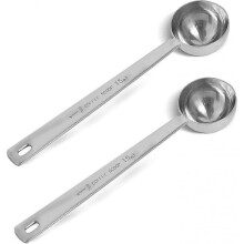 2-piece stainless steel coffee measuring spoon coffee scoop, coffee scoop 1 tablespoon, long handle coffee scoop
