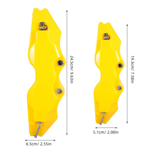 2 set copricerchi 3d gialli per protezione pinze 1