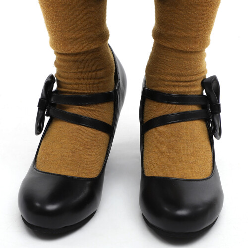 scarpe con alto spesso cuoio 1
