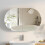 （96x60）Horizontal Oval Cabinet Bathroom Mirror 8